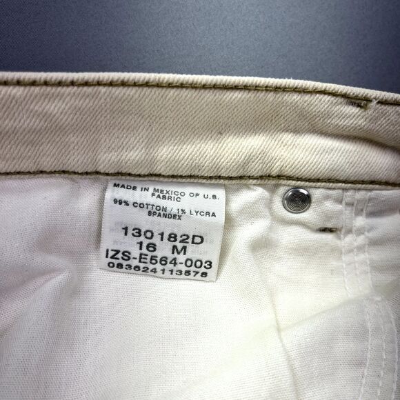 Lee Riders Womens Mom Jeans Size 16M Blue White Relaxed Stretch Cabincore - Picture 10 of 16